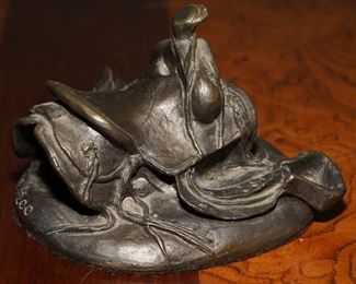 Bronze saddle sculpture #115/200 by Dan Bates