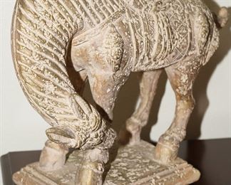 Grecian horse sculpture