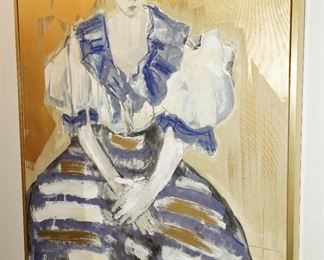 "Lady in Stripes"  Giclee from Horchow. This piece is quite large and truly, a statement piece. 