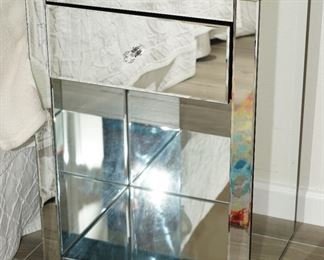 Mirrored nightstands x 2
