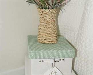 Nesting boxes with pretty faux floral