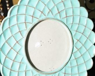 Enameled flower picture frame