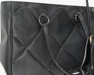 Bottega Veneta black leather tufted handbag