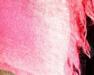 Pink Sports Rug mohair/wool blanket