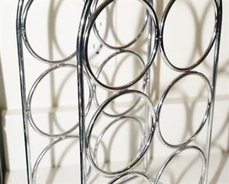 6 bottle chrome wine rack