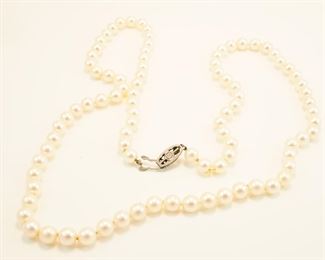 Vintage Mikimoto Pearl Necklace
