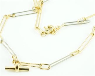 All Saints two tone necklace