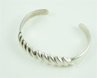 Old pawn coiled cuff bracelet