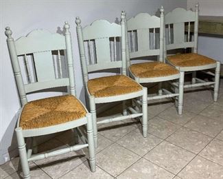 4 Raffia SideDining Chairs