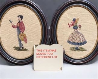 Antique 1833 Jane Lily Sampler Cameo Needlepoints