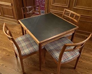 Danish MidCentury Table  4 Chairs