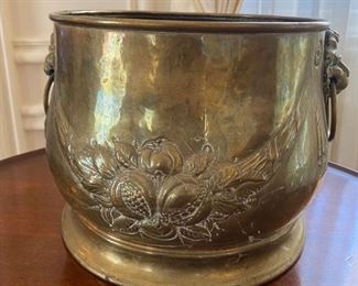 English Brass Coal Holder
