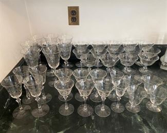 Etched Crystal Stemware