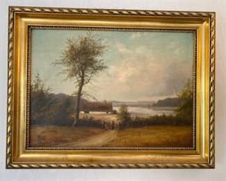 Framed Oil Landscap Painting