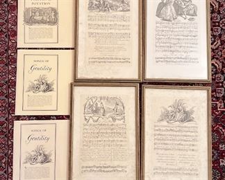George Bickham Songs of Gentility Sheet Music Facsimile Reproduction Posters