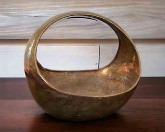 Hammered Brass Basket