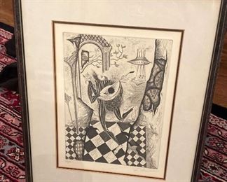 IVAN DOBRORUKA Signed Etching Messenger