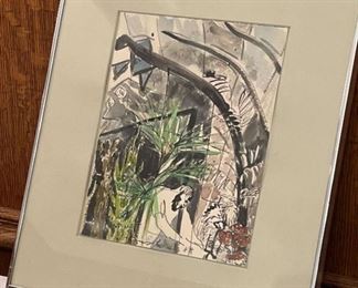 Lee Mueller Conservatory At Volunteer Park India Ink Watercolor