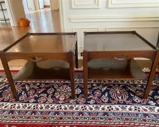 Pair Early 1900s Kittinger Antique Butlers Tables