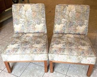 Pair of MidCentury Slipper Chairs