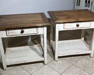 Pair Of Solid Wood Night Stands