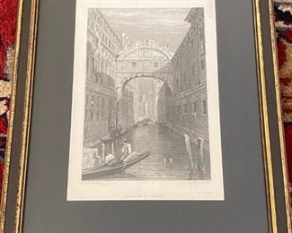 Rob Wallis Engraving Of Bridge Of Sighs By Sam Prout