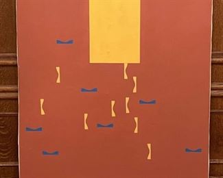 Unsigned abstract oil on canvas