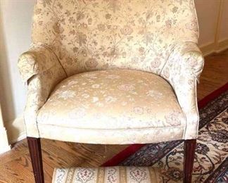 Upholstered Wing Back Chair