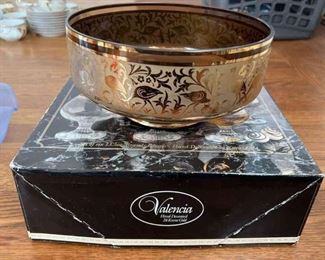 Valencia Brandy Glasses Amber Glass Pedestal Bowl