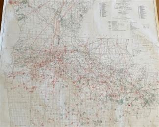 1973 Louisiana Oil and Gas Map
