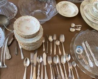 Limoge and various sterling silver pieces