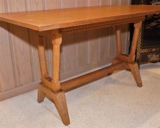 Vintage oak flip-top table