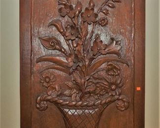 Hand carved wall plaque