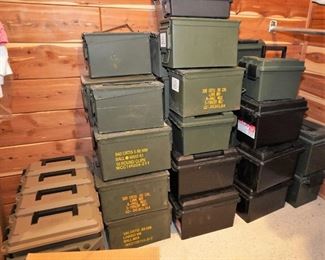 Empty ammo boxes