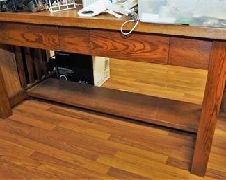 Oak and pine desk