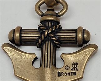 Bronze James Avery anchor keychain