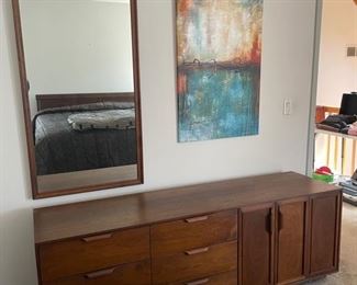 "Richardson Bros Co" walnut credenza measures 71"x19"x30"
