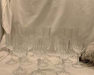 Cristal D' Arques Longchamp Stemmed Wine & Fluted Glasses 