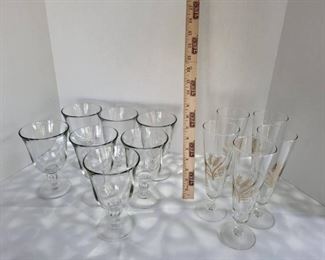 2 Vintage Glass Sets