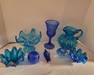 Beautiful Blue Glass Collection