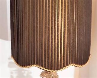 Ornate Lamp with Smokey Crystals