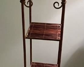 3 Tier Wooden and Metal Plant Display Rack