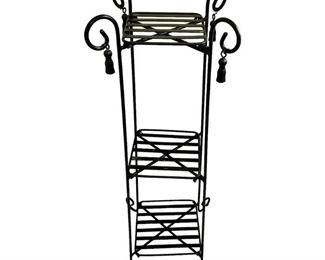 Adorable Painted Metal Three Tier Plant Stand