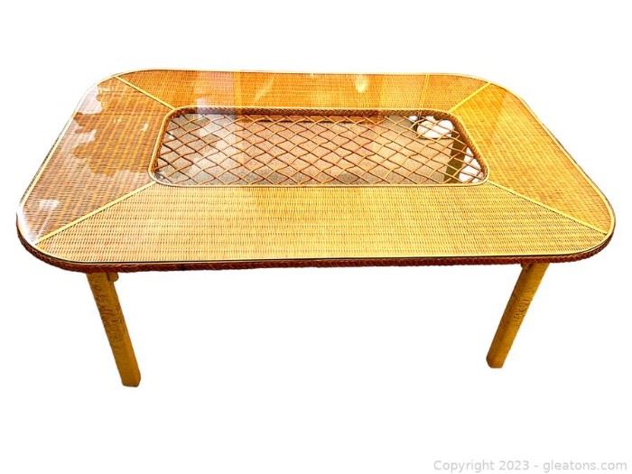 Gorgeous Henry Link Braided Rattan Dining Table