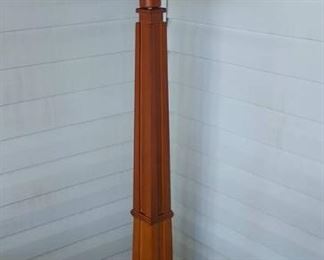 Lovely Wooden Obelisk Floor Lamp with Shade