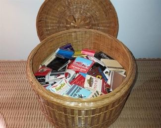 Nice Wicker Basket Full of Match Books