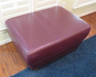 Leather ottoman