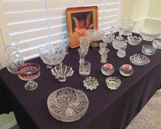 Crystal and glass - couple of Jim O'Leary signed pieces