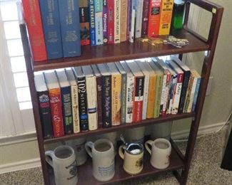 Books, beer steins