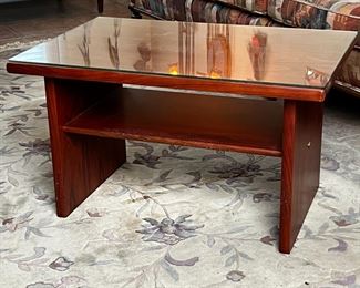 MCM Teak End Table	17.5x30x20in	HxWxD
